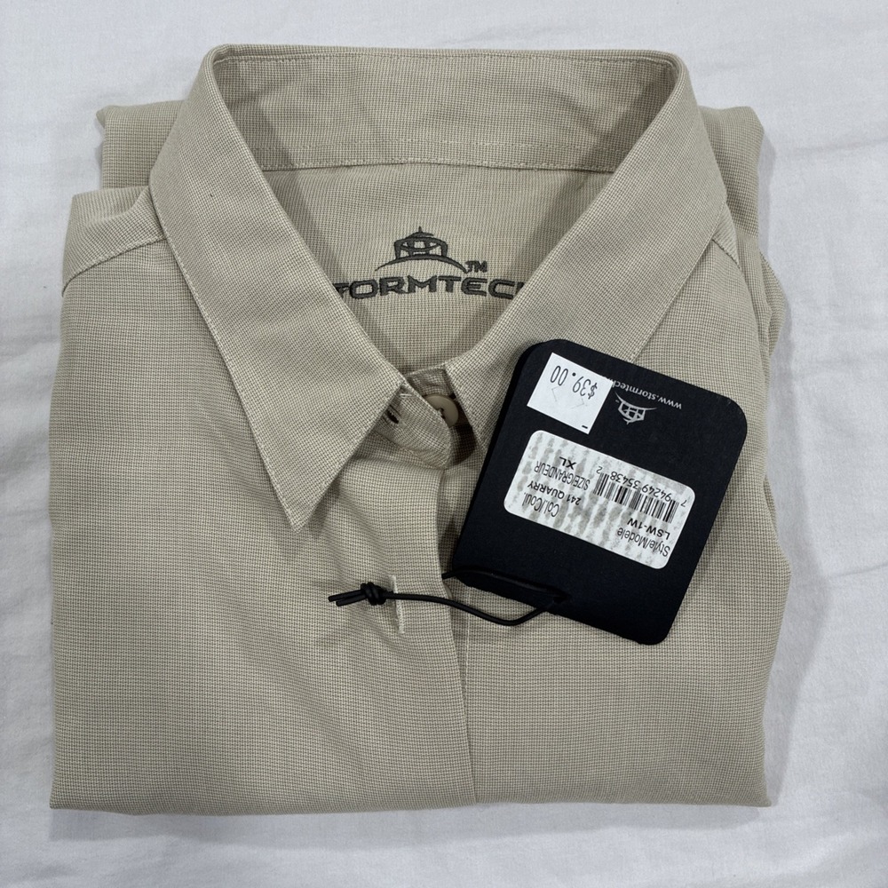NEW STORMTECH BEIGE BUTTON UP BLOUSE WOMEN'S XL - Picture 11 of 12